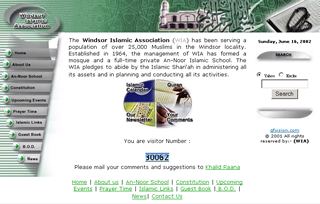 Windsor Islamic Organisation Website Screen Shot